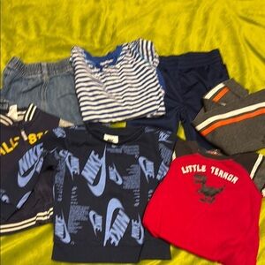 7 Piece Baby Boy Size 12Mo Long Sleeve Bundle